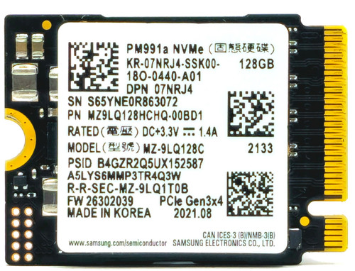 128GB M.2 NVMe Solid State Drive